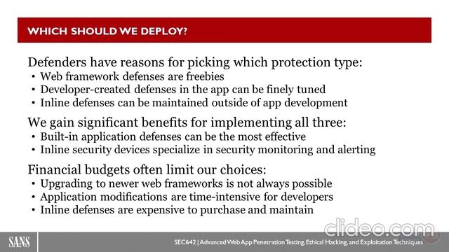 5.1 - Web Application Security Defenses смотреть онлайн