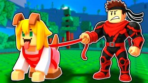 Я стал собакой | БлокиТоки — моя хозяйка в Dog Walk 2 Player Роблокс !
