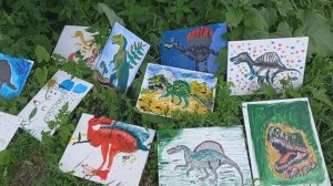 Рисунки динозавриков! Дети дают волю фантазиям м воображению