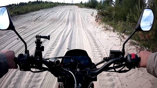 VMC Aura RS поездка по песку на штатной резине