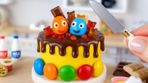 Мини Торт M&M's 🤩 Идея Украшения Крошечного Торта ❤️ Мини Кухня