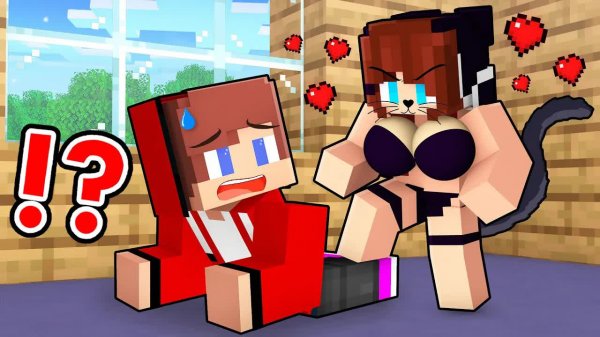 Подружка стала кошкой Майнкрафе, мультфильм смотреть онлайн