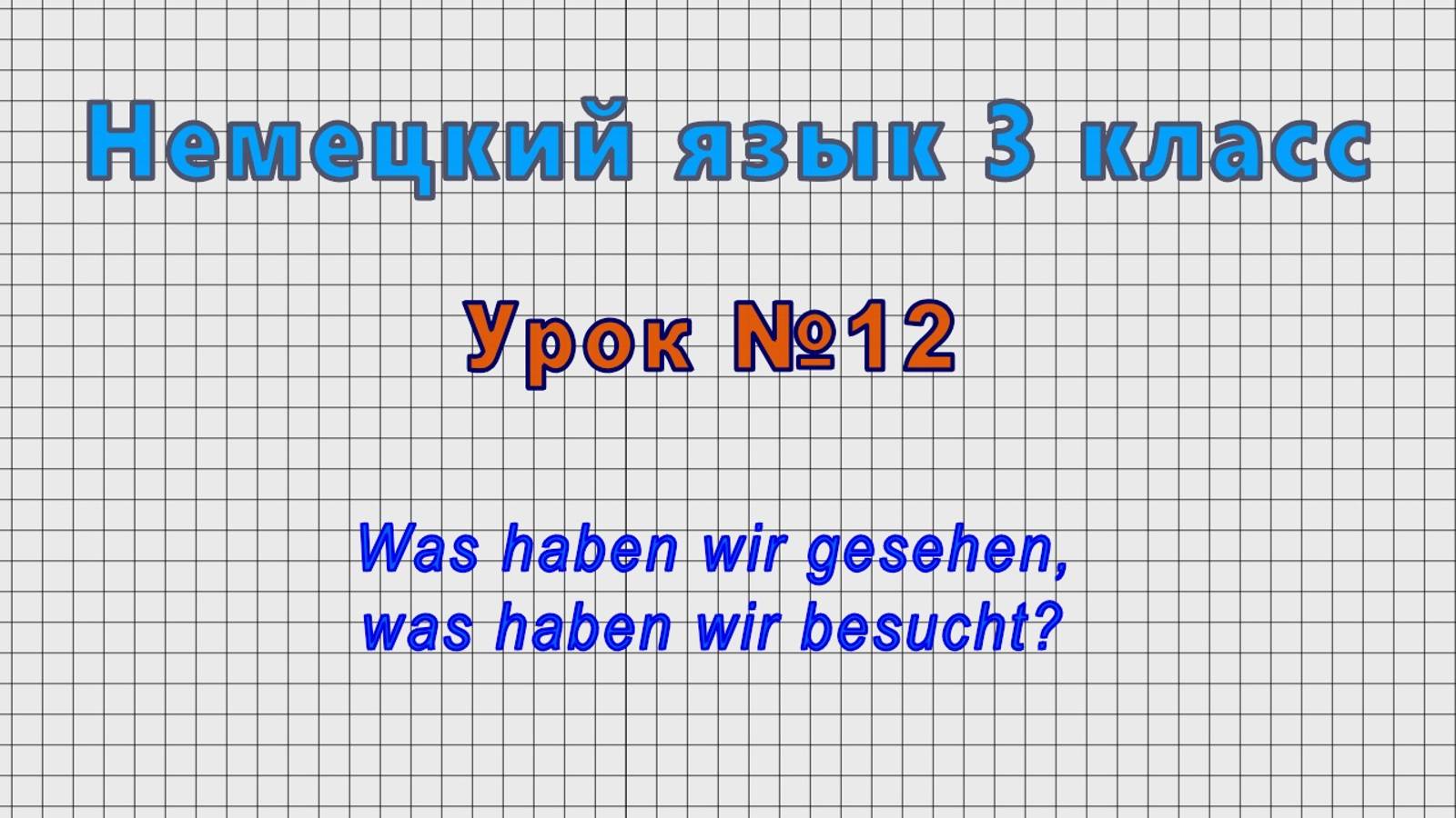 Немецкий язык 3 класс (Урок№12 - Was haben wir gesehen, was haben wir besucht?) смотреть онлайн