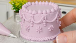 Красивый Винтажный Мини Тортик! 😍 Украшение Мини Торта 🤗 Мини Кухня