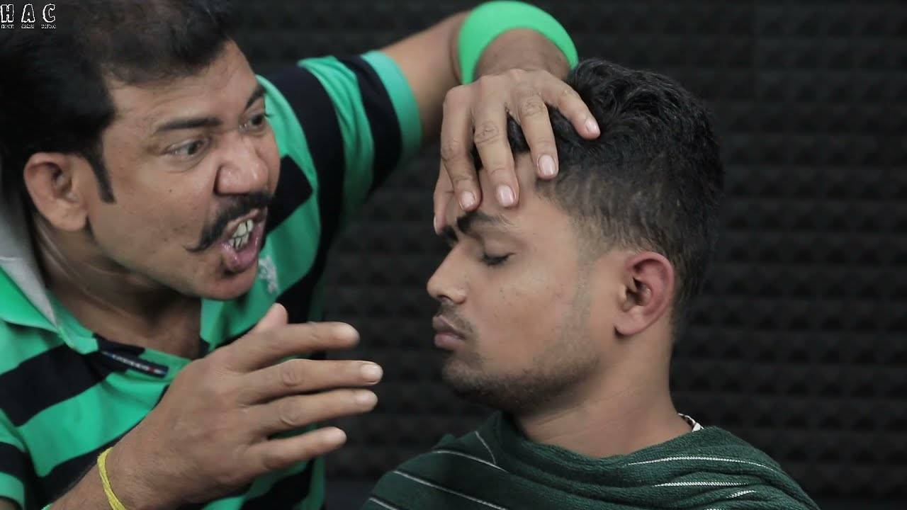 Asim Barber Head And Body Massage With New Tool ｜ Hair Crack Neck Crack Ear Crack ASMR For Sleep смотреть онлайн