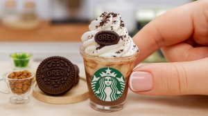 Мини Кофейный Напиток Орео как из Старбакс! 🤩☕️ Идея Миниатюрного Напитка! Мини Кухня