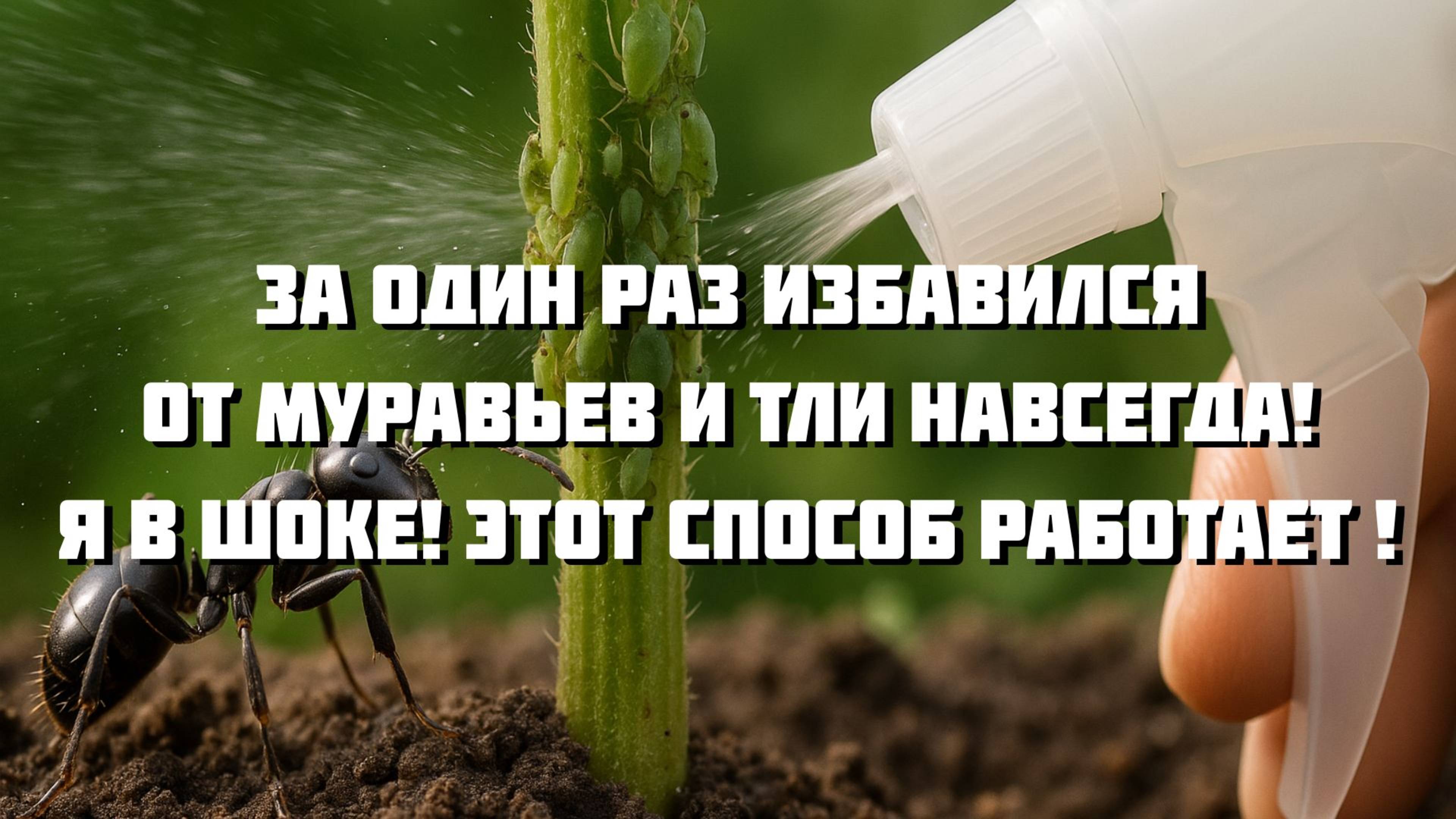 ЗА ОДИН РАЗ ИЗБАВИЛСЯ ОТ МУРАВЬЕВ И ТЛИ НАВСЕГДА! Я В ШОКЕ, ЭТОТ СПОСОБ РАБОТАЕТ