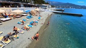 Крым Ялта пляж Интурист сегодня 29 июня 2025. Море и погода в Крыму сейчас. Что происходит на пляже