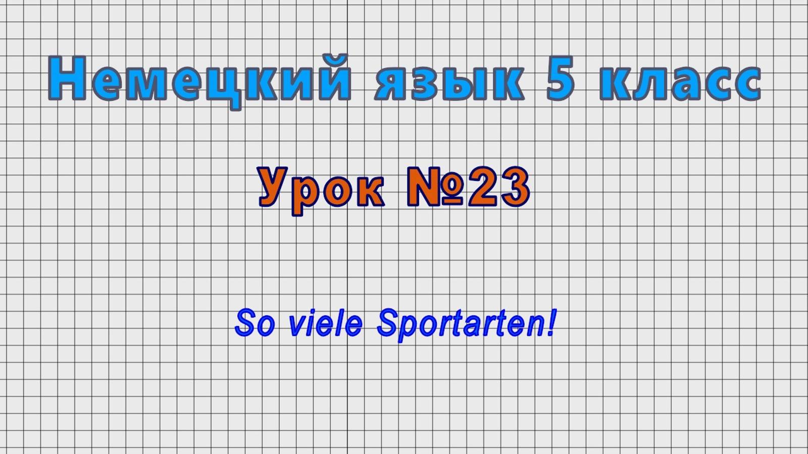 Немецкий язык 5 класс (Урок№23 - So viele Sportarten!) смотреть онлайн