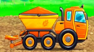 Мультики про машинки для детей - Производство масло - Развивающий мультик для малышей