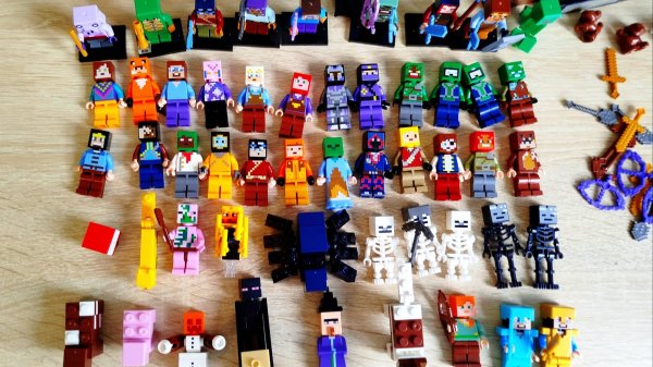 Распаковка 58 фигурок по майнкрафту