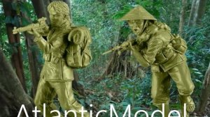 солдатики Plastic Platoon пехота Вьетконга набор 6 фигур 6 поз