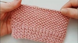 Красивый, плотный, рельефный узор спицами. 2 петли и 4 ряда.