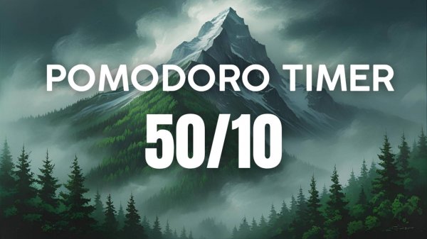 ⏱️ 50/10 Pomodoro Timer + Alarm | 2 Hours | No Music