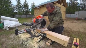 Какую печь поставить в баню_ Сколотили 5-ю стену в бане и положили пол! Стройка бани 6 на 4, часть 2