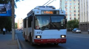 Троллейбус Кирова БТЗ-52764Р борт. №577 маршрут 4 на остановке «Локомотив»