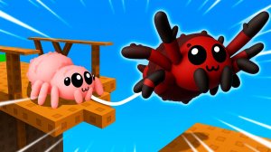 Блоки Токи превратила меня в паука в Webbed! 2 Player Obby Роблокс !