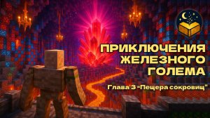 Cказка на ночь | Майнкрафт  видео: Приключения голема - Глава 3. Пещера сокровищ