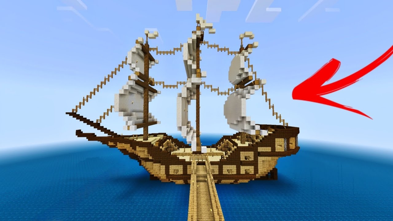 ОБЗОР НА КОРАБЛЬ - КОТОРЫЙ ПОСТРОИЛ МОЙ ПОДПИСЧИК в Minecraft PE смотреть онлайн