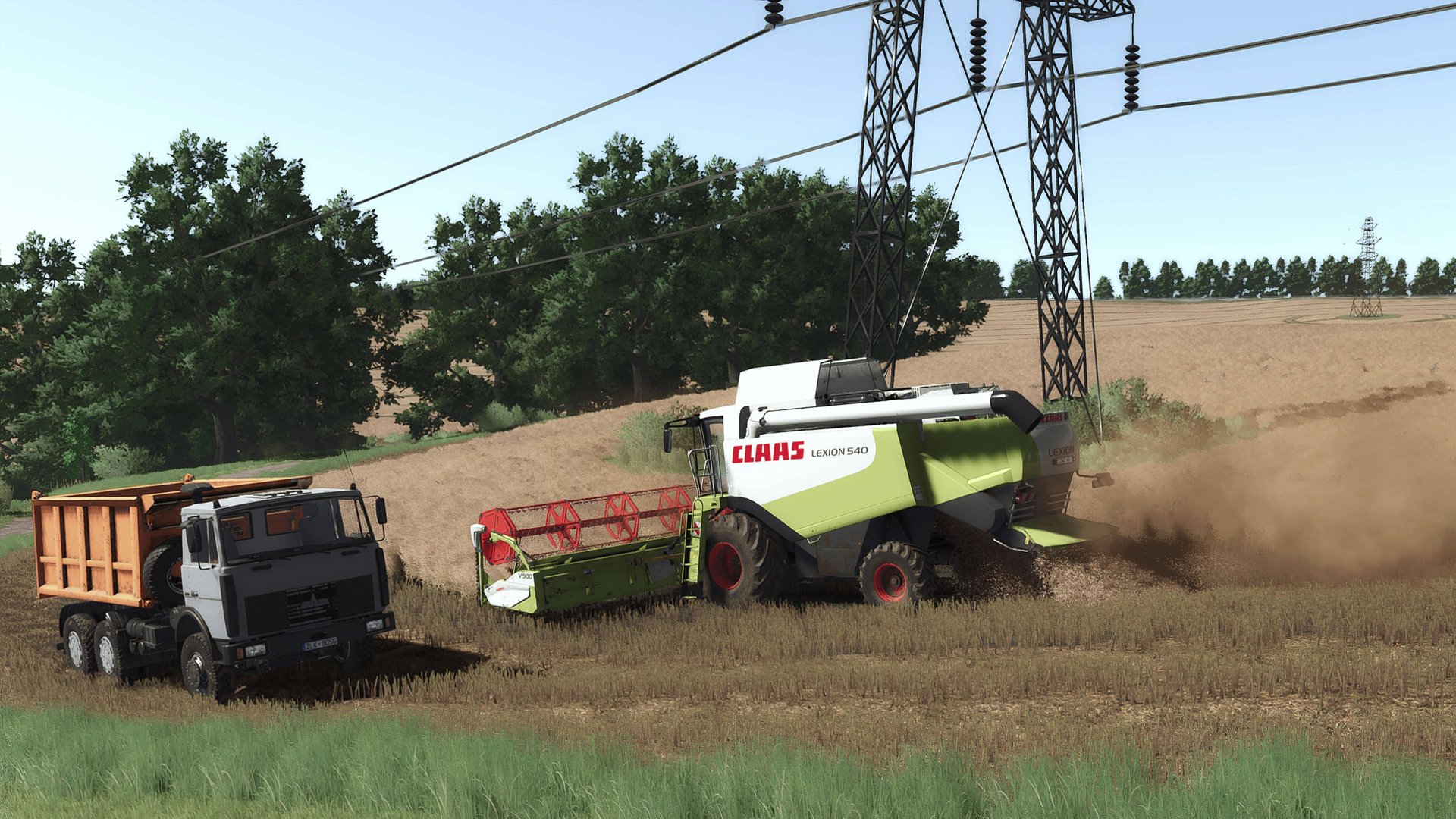 Farming Simulator 25 / Уборка рапса Claas Lexion 540, Палессе GS12, Торум 770, МАЗы смотреть онлайн