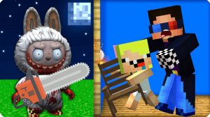 😰 НЕ ОТКРЫВАЙ НОЧЬЮ ДВЕРЬ ЛАБУБУ ГИГАНТУ в МАЙНКРАФТ! ЛЕСКА