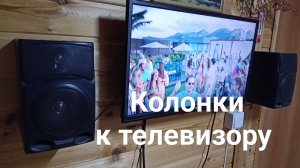 Подключил внешние динамики(колонки) к телевизору.