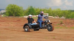 Мотоцикл СКАУТ-11 (Ижтехмаш) с боковым грузовым прицепом. Покатушки, обзор.