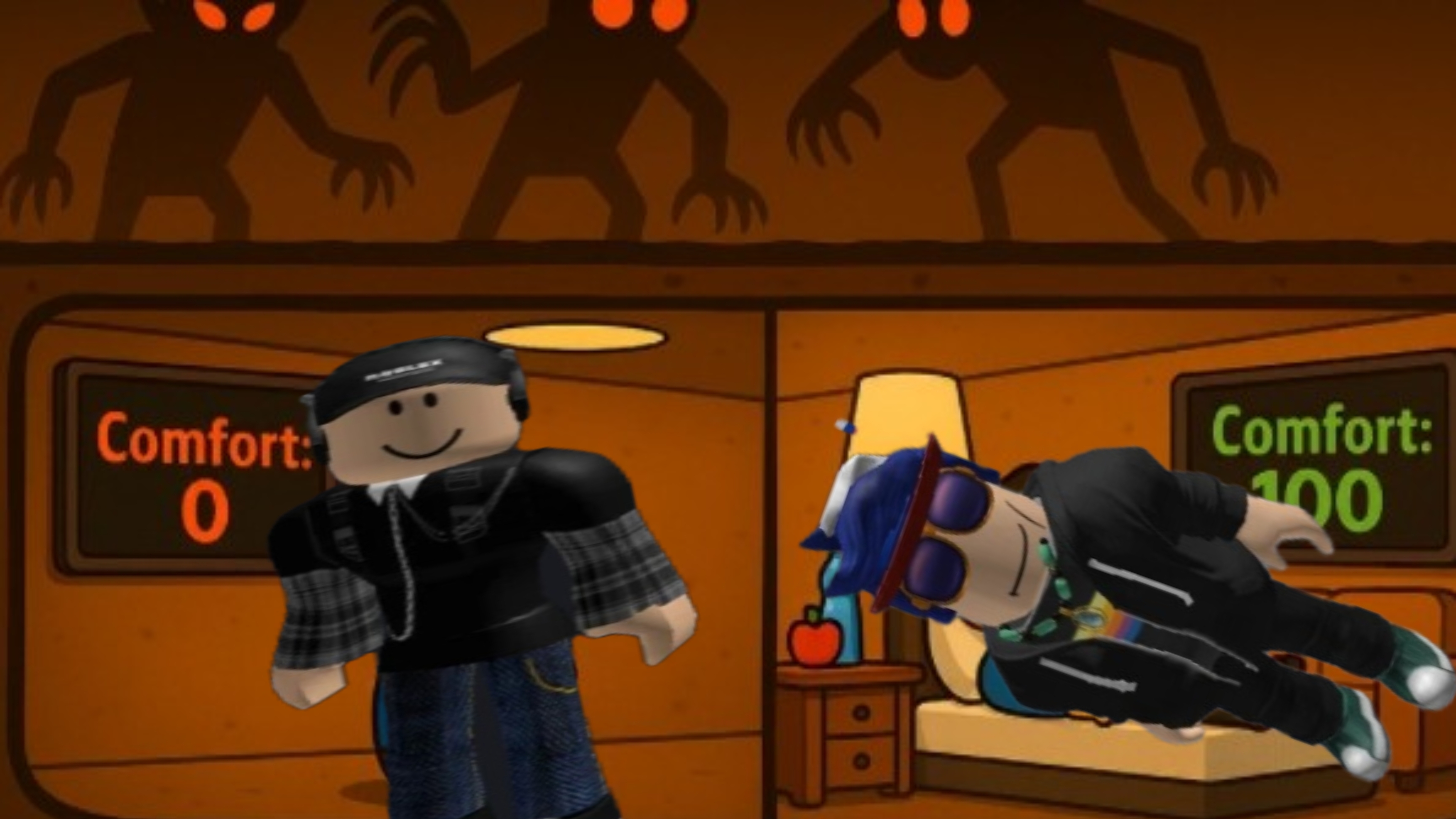 проходим игру в опасную ночь в Roblox вместе с моим дружком