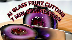 ASMR Режем стеклянные фрукты. Релакс АСМР