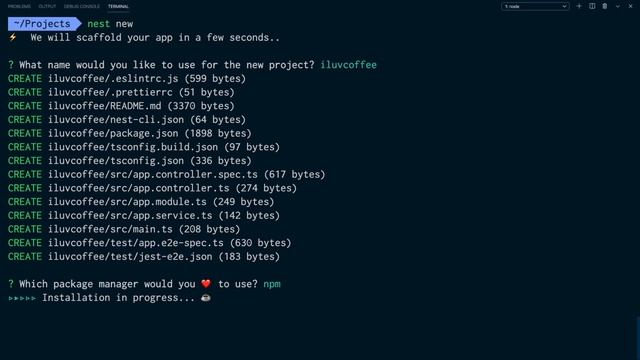 3 Создание первого приложения NestJS
