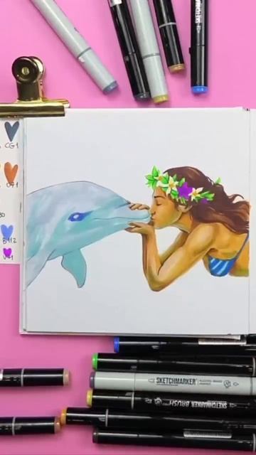 🐬 Второй урок марафона «Морской сезон 3.0» уже ждет вас! Смотрите и рисуйте с удовольствием 🧡 смотреть онлайн