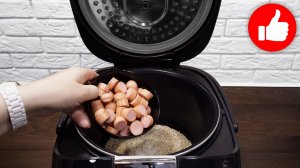 Очень Вкусный и легкий Ужин! Рецепт самой вкусной и быстрой ячневой каши с сосисками в мультиварке