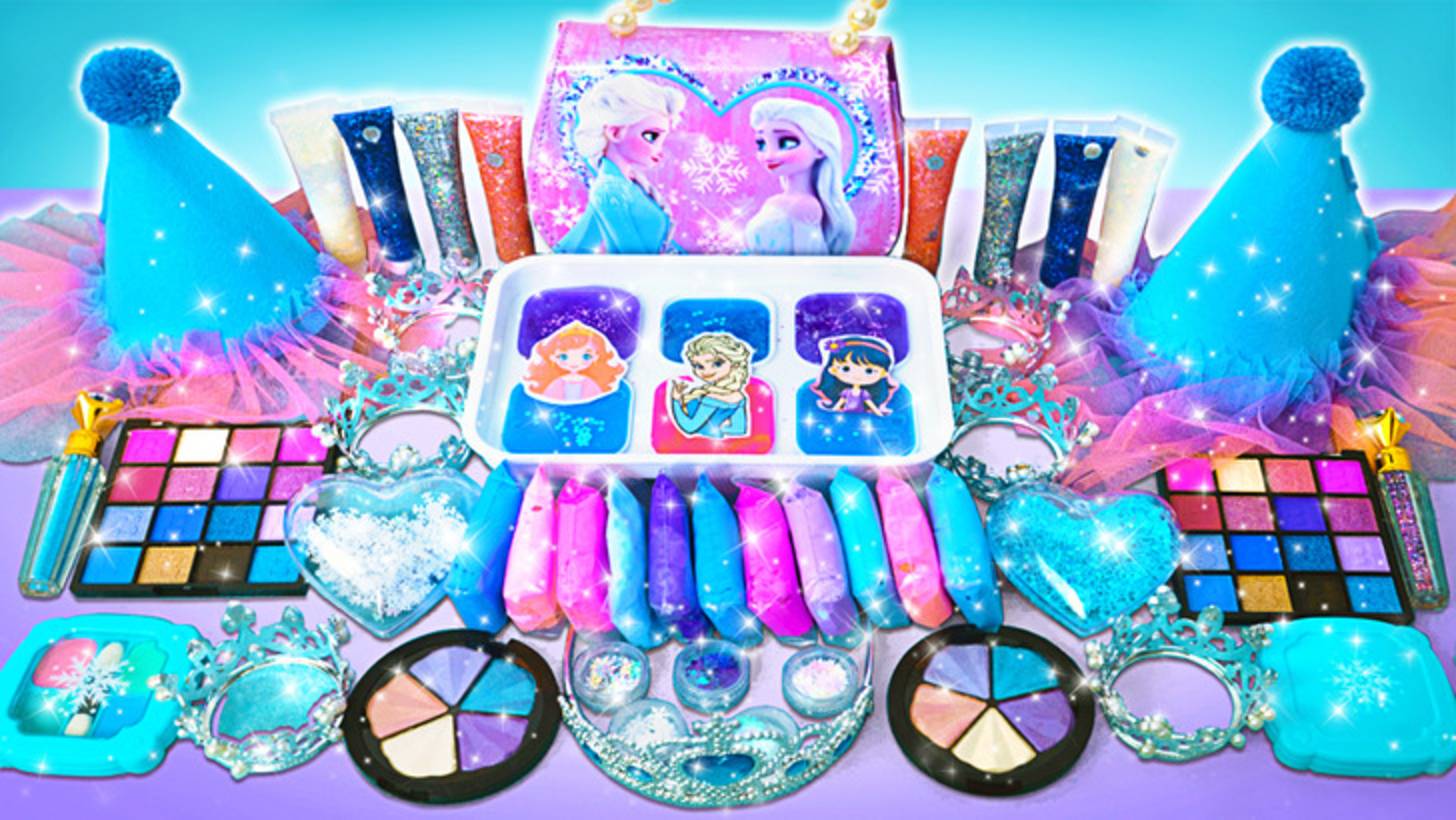 🛸 Гигантский космос-слайм с Эльзой 😱 сделай сам! смотреть онлайн