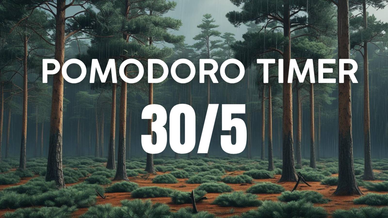 ⏱️ 30/5 Pomodoro Timer + Alarm | 1 Hour | No Music