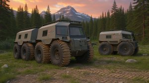 Вездеход Тайфун 8х8. Двухзвенный болотоход для самых сложных экспедиций