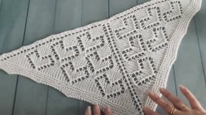 Шаль Сердечками. Описание