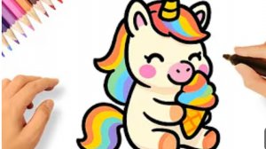 КАК НАРИСОВАТЬ КАВАИЙНОГО ЕДИНОРОГА  💟💖