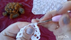 Узор крючком для квадратной скатерти.