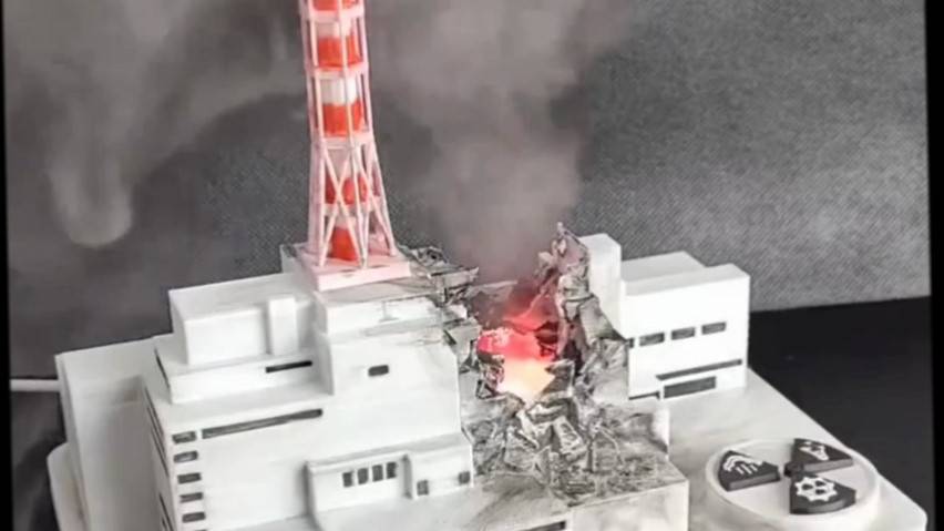 Макет Чернобыльской атомной электростанции (АЭС)