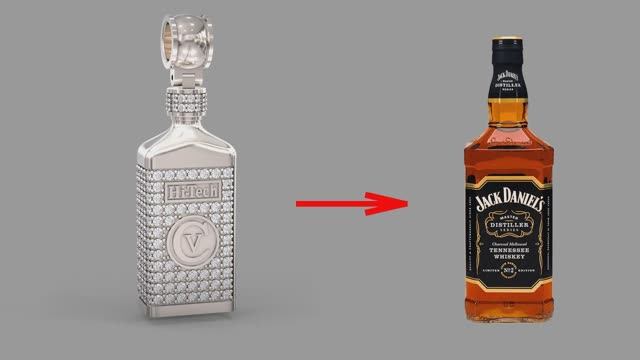 3D модель Подвески-Бутылки. 3D Modelling Pendant-Bottle