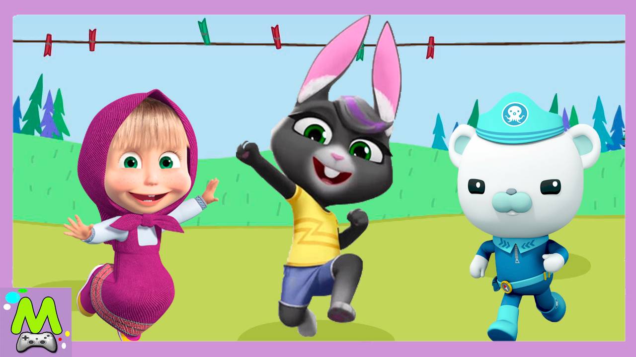 Говорящая Бекка vs Маша и Медведь vs Октонавты.Герои Мультиков в Гонках Наперегонки.Кто Быстрее смотреть онлайн