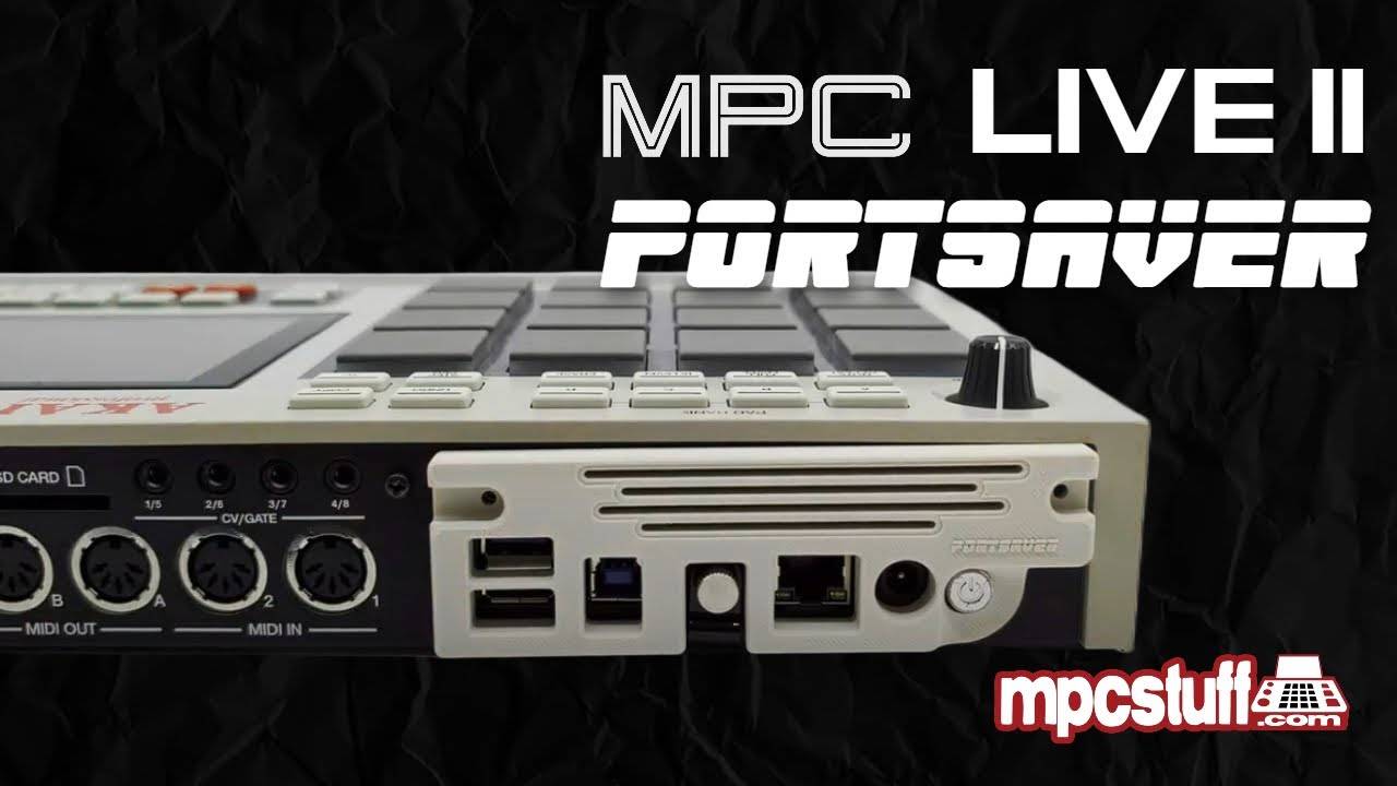 AKAI MPC Live II PortSaver Bracket: Reinforced Power, USB And Cable Protection