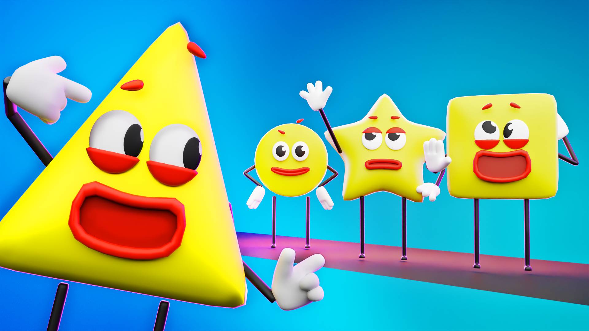 Танцующие Геометрические Фигуры | D Billions Детские Песни