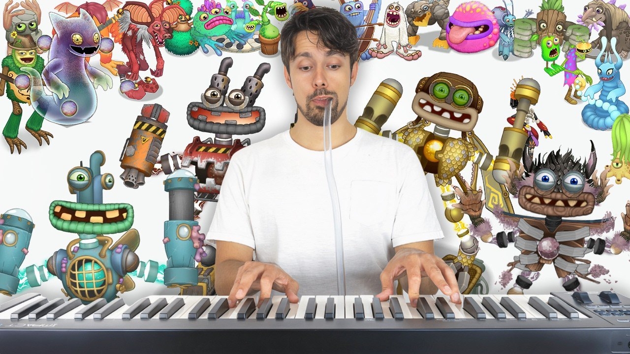 Реальные Инструменты vs. 45 Поющих Монстров (My Singing Monsters, Мои Поющие Монстры) смотреть онлайн