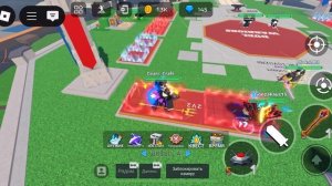 Играю в Дуэли воинов в роблоксе.