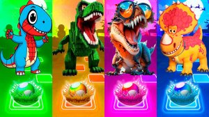 Динозавры - Мультики про Динозавров | МУЛЬТФИЛЬМЫ ДИНОЗАВРЫ в Tiles Hop 105 серия