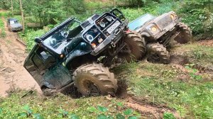 НЕРЕАЛЬНАЯ ЗАРУБА Land Rover против Лютых Уазов на V8 с Toyota моторами Настоящий оффроад
