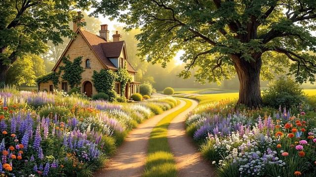 Спокойная атмосфера коттеджа – журчание воды и успокаивающий хор природы для глубокого спокойствия смотреть онлайн