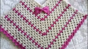 Вязаное пончо для девочки (рассчёт набора петель на любой размер).