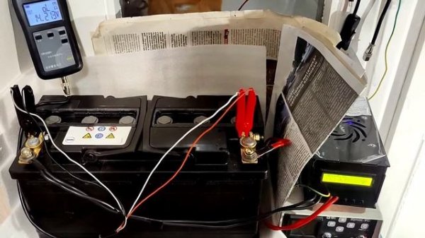 Exide AGM 95Ah (EK950) (1). Попытка заряда всего АКБ. Заряд отдельной банки. Это КЗ?